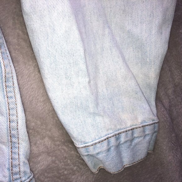 Levis Men's Jeans Jacket Large Vintage Made in the USA Light Wash - Picture 11 of 16